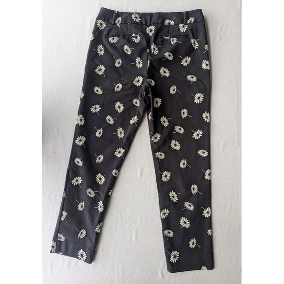 Women's Talbots Hampshire Ankle Pants Size 10 Straight Leg Mid Rise Crop Flower - Picture 5 of 5